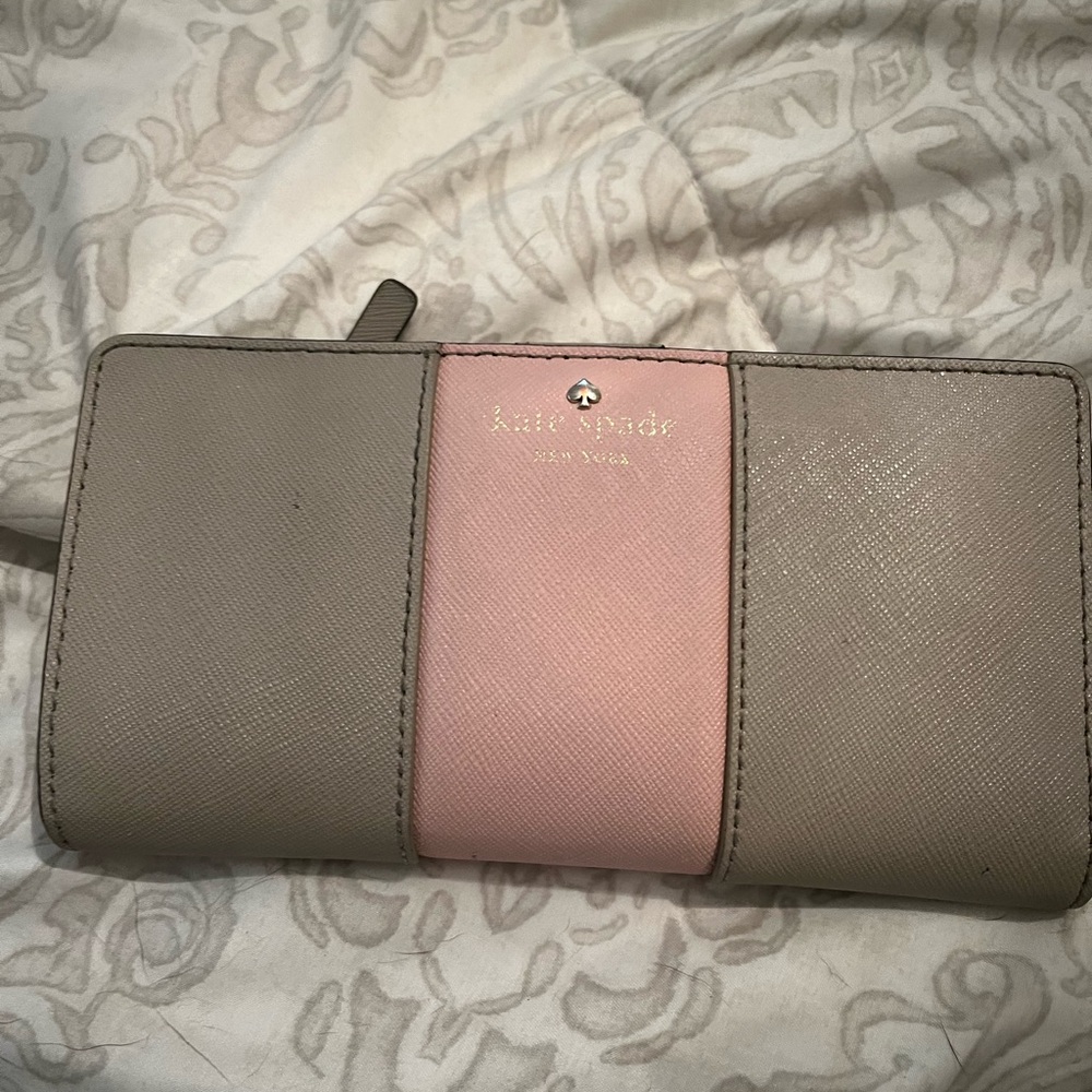 Kate Spade wallet pink and tan. Excellent condition